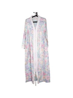 Floral VTG Robe Womens S Full Zip Grammacore Sweet USA Thin Cotton Herbcraft